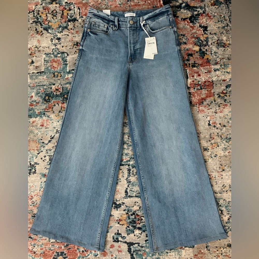Good American Good Skate Wide Leg Jeans 27/4